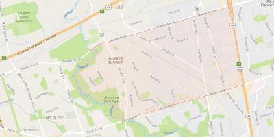 Peta Humber Puncak kejiranan Toronto