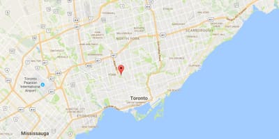 Peta Humewood–Cedarvale daerah Toronto