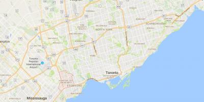 Peta Islington-Pusat Bandar daerah Barat Toronto