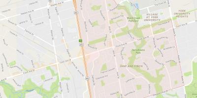 Peta Jane dan Finch kejiranan Toronto