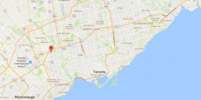 Peta Kingsview Kampung daerah Toronto