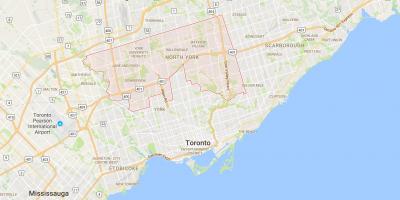 Peta Kota Toronto daerah Toronto