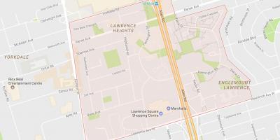 Peta Lawrence Heights kejiranan Toronto