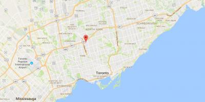Peta Lawrence Manor daerah Toronto