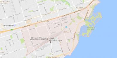 Peta Mimico kejiranan Toronto