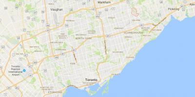 Peta dari Morningside Heights daerah Toronto