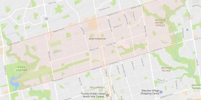 Peta Newtonbrook kejiranan Toronto