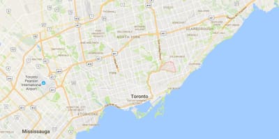 Peta o'connor–Parkview daerah Toronto