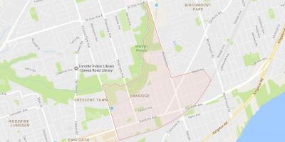 Peta Oakridge kejiranan Toronto