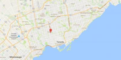 Peta Oakwood–Vaughan daerah Toronto