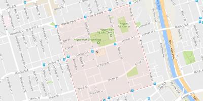 Peta Taman Regent kejiranan Toronto