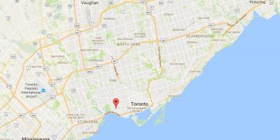 Peta Parkdale daerah Toronto