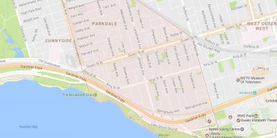 Peta Parkdale kejiranan Toronto
