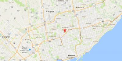 Peta Perisai Heights daerah Toronto