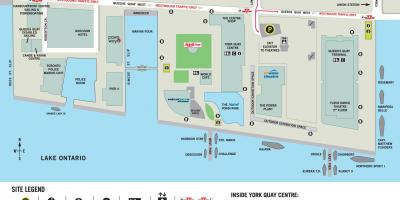 Peta Pusat Harbourfront Toronto