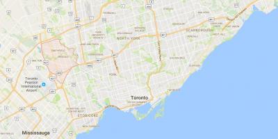 Peta Rexdale daerah Toronto