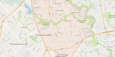 Peta Rexdale kejiranan Toronto