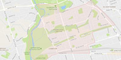 Peta Rockcliffe–Smythe kejiranan Toronto