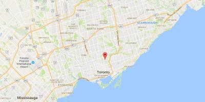 Peta Rosedale daerah Toronto