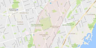 Peta Scarborough Persimpangan kejiranan Toronto