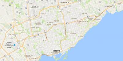 Peta Scarborough Pusat Bandar daerah Toronto