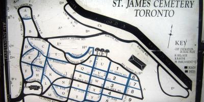 Peta St James tanah perkuburan