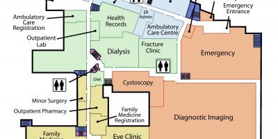 Peta St. Joseph Kesihatan Pusat di tingkat bawah