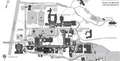 Peta Sunnybrook pusat sains Kesihatan - SHSC