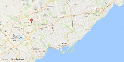 Peta Thistletown daerah Toronto
