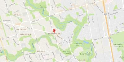 Peta Thistletownneighbourhood kejiranan Toronto