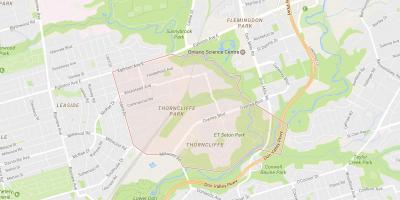 Peta Thorncliffe Park lingkungan Toronto
