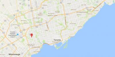 Peta Thorncrest Kampung daerah Toronto