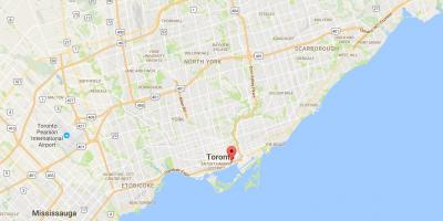 Peta Timur Bayfront daerah Toronto