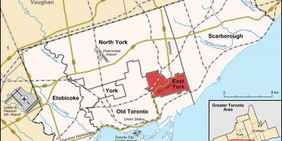 Peta Timur York Toronto