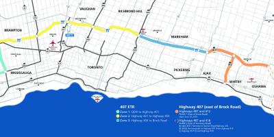 Peta Toronto lebuh raya 407