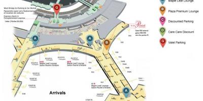 Peta Toronto Pearson international airport ketibaan terminal