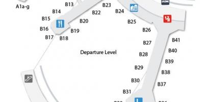 Peta Toronto Pearson terbang ketibaan tahap 3 terminal