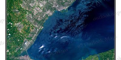 Peta Toronto sungai Ontario satelit