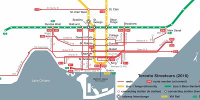 Peta Toronto trem sistem