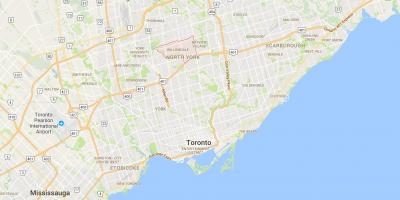 Peta Willowdale daerah Toronto