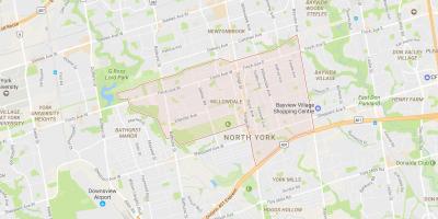 Peta Willowdale kejiranan Toronto