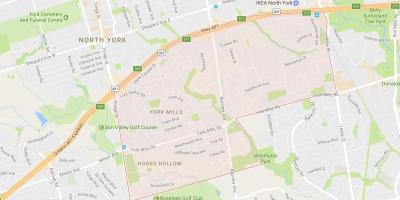 Peta York Mills kejiranan Toronto
